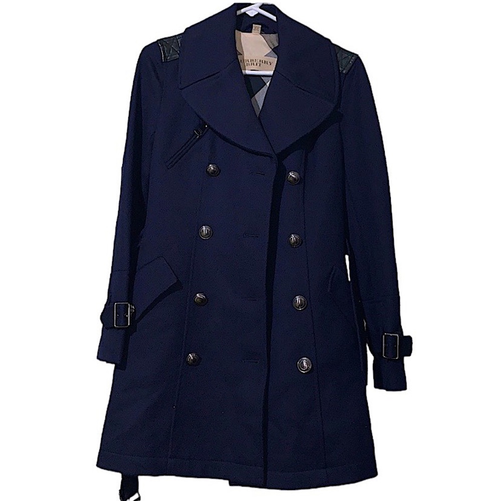 Burberry Brit Mantel Authentic navy Trenchcoat size 2